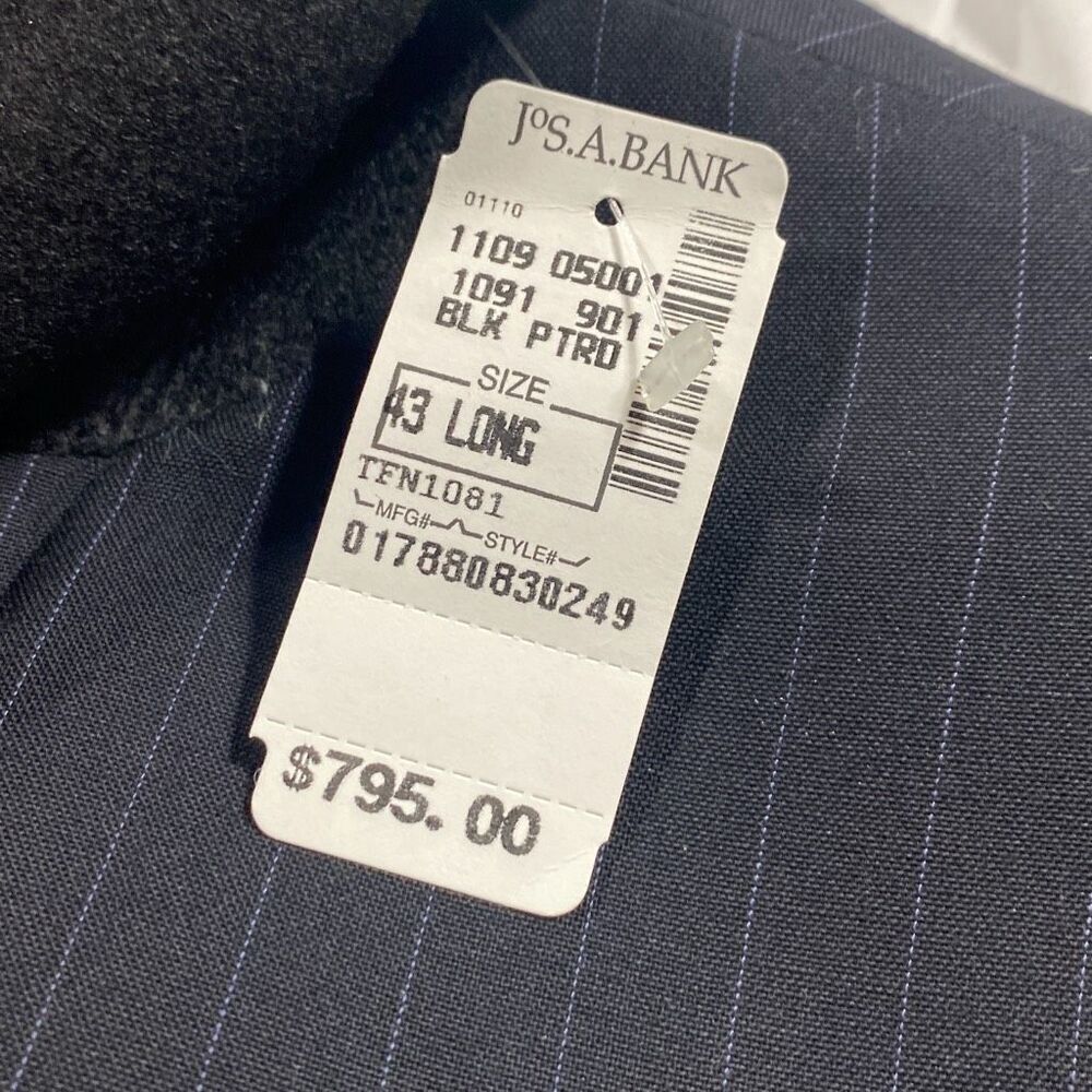 New Jos.A Bank Traveler’s Collection Men's Jacket Pants Suit 2 Piece Black *FLAW - Picture 14 of 17